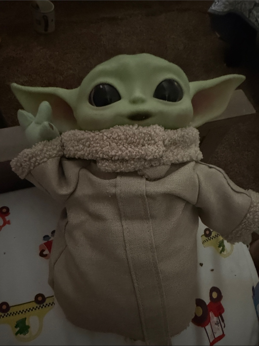 Mattel Grogu Plush - Green Head with Tan Robe - Picture 2 of 3